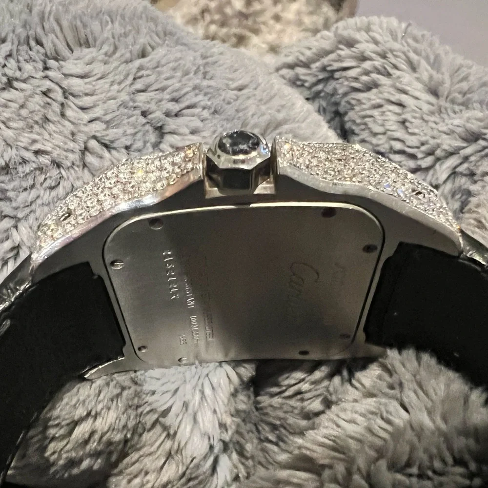 Cartier Santos 100 Diamond Watch - Picture 9 of 16